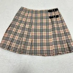 【美品】バーバリーブルーレーベル　ノバチェック　ミニスカート　プリーツ　M