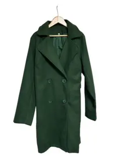 【✨未使用✨】ダークグリーン ロングコート　レディース　Lサイズ
