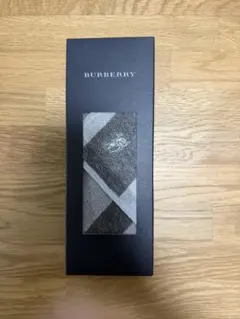 【未使用】BURBERRY チェック柄 メンズ タオルハンカチ グレー