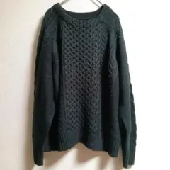 リブ　イン　コンフォート　お出かけにぴったりニットセーターブラック長袖