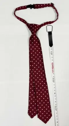 子供サイズLL ネクタイ コムサイズム COMME CA ISM 暗い赤ドット