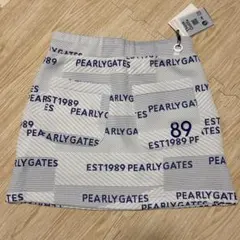 PEARLYGATES パッチワークパフブリスター ロゴボーダー スカート