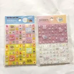 クレヨンしんちゃん　タイルシール　キラキラアニマル　セリア　シール帳