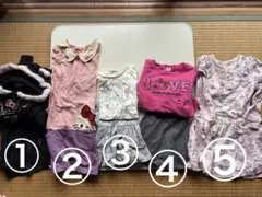 メゾピアノ　５点セット 　ベリエちゃん　キティちゃん120〜140