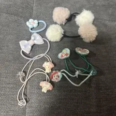 ゴム 8個セット 女の子　ディズニープリンセス ヘア　アリエル　マイメロ