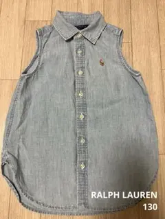 Polo Ralph Lauren ノースリーブ デニムシャツ サイズ7 130