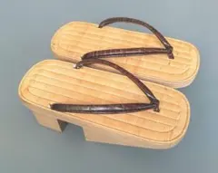 下駄 のめり千両 神戸 約23.0cm 籐表 希少品 激レア 珍品 メンズ 男性 