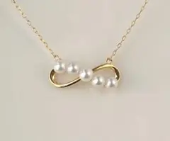 厳選ミラー調本真珠 s925ネックレス メビウスの帯 無限 エレガント 上品