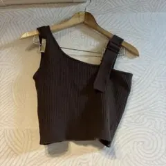 ブラウン アシンメトリービスチェ