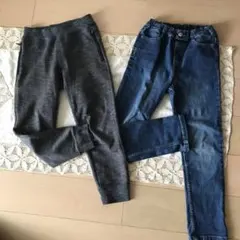 UNIQLO GU パンツ　デニム　2枚セット　130