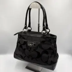 COACH コーチ ハンドバッグ 手提げ 型掛け ブラックシグネチャー