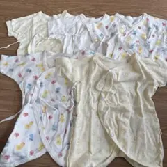ベビー肌着 短肌着 3枚、コンビ肌着2枚セット セサミストリート