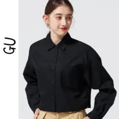 GU カラークロップドシャツ