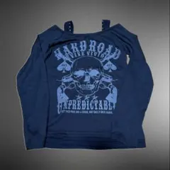 y2k 平成ギャル グランジ パンク スカル オフショルトップス