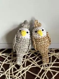 あみぐるみ ぬいぐるみ スズメ インコ キーホルダー チェーン - メルカリ