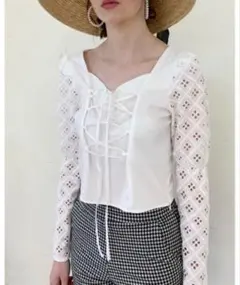 epine arm lace corset blouseのサムネイル