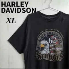 《希少》ハーレーダビッドソン　Tシャツ　XL　ブラック　イーグル　フェード