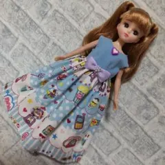 リカちゃん服 りかちゃん服 ハンドメイド ワンピース2
