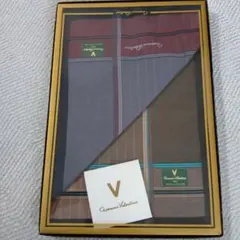 新品 Giovanni Valentino ストライプ ハンカチ 日本製 2枚