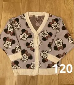 ミッキー ミニー カーディガン 120 futafuta バースデー　バースデイ