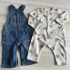 子供服 GAP 6-12mサイズ オーバーオール セットアップ