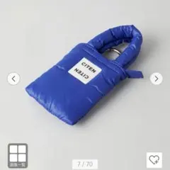 ミニチュアCITENパデッドトートバッグ型キーリング　青