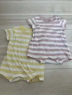 無印良品　半袖ロンパース2枚セット　70〜80cm