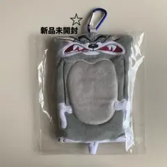 【新品未開封】トムとジェリー　トム　ダイカット　フラットポーチ　カラビナ付き