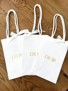 Dior ショップ袋 3枚セット ホワイト