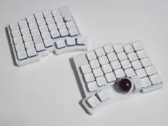 専用 Glove65tb 完成品 低背トラボ ロープロファイル 無線接続ホワイト