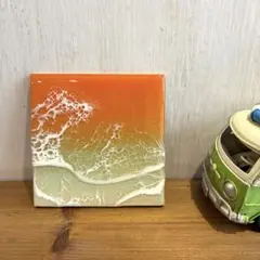 レジンアートパネル 海 波打ち際 インテリア