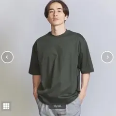 BEAUTY&YOUTHスーパークール ワイドテーパード クルーネック Tシャツのサムネイル