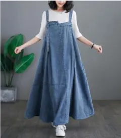 ❤️大きいサイズ❤️ レディース サロペット　ワンピース★春夏 秋 新品 デニム
