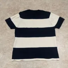 ボーダー半袖ニット Lサイズ