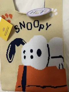 スヌーピー ニットトート　バッグ