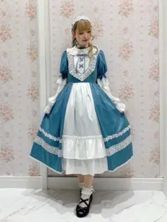 axes femme Chalmiere シュエットワンピース　ブルー