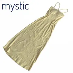 【美品】mystic キャミソールワンピース カップ付き パステルイエロー