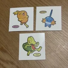 ポケモンデコキャラシール アチャモ ミズゴロウ キモリ