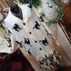Hysteric Glamor ノーカラーカーディガン ゼブラ ビーズ 日本製 Hysteric Glamor ノーカラーカーディガン ゼブラ ビーズ 日本製 - メルカリ