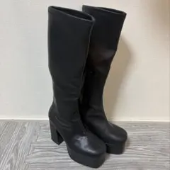 Avail Sサイズブラックロングブーツ プラットフォームヒールお値下げ⭕️