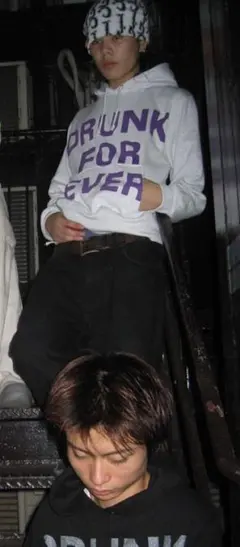 drunk for ever パーカー　紫　swag archive fti