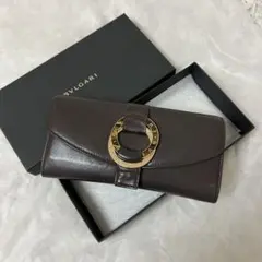 BVLGARI ブルガリ チャンドラ 二つ折り財布長財布 ダークブラウンのサムネイル