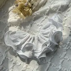 ハンドメイド　フリルスタイ　つぶつぶ　韓国生地　メロウ　メロー