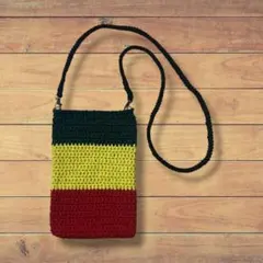 ★最終SALE★ラスタカラー　コットン　3wayバッグ　サコッシュ　斜めがけ