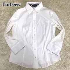 春様専用　バーバリー ブラウス 長袖 ノバチェック ホース刺繍 ホワイト 38