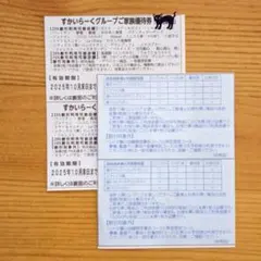 すかいらーくグループご家族優待券 10月末まで 4枚セット