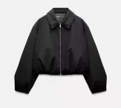 ZARA ショートジップアップジャケット 블랙