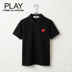 PLAY COMME des GARÇONS ポロシャツ ブラック S PLAY COMME des GARCONS プレイ コムデギャルソン ポロシャツ