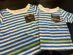 GLOBAL WORK ストライプTシャツ 2枚セット M/S