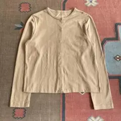 【無印良品/MUJI】オーガニックコットン 太番手カーディガンM ペールブラウン